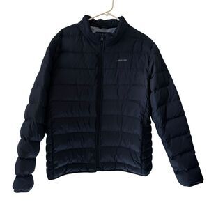 Lands End Men's Navy Blue Down Fill Full Zip‎ Puffer Jacket Size L (44/44)